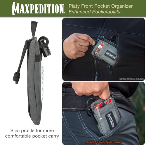Image of MAXPEDITION Platy Pocket Organizer, Durable EDC Tool Pouch for Men, Neck Wallet with Paracord Lanyard, Holds Flashlight, Multitool, Pen, Notebook