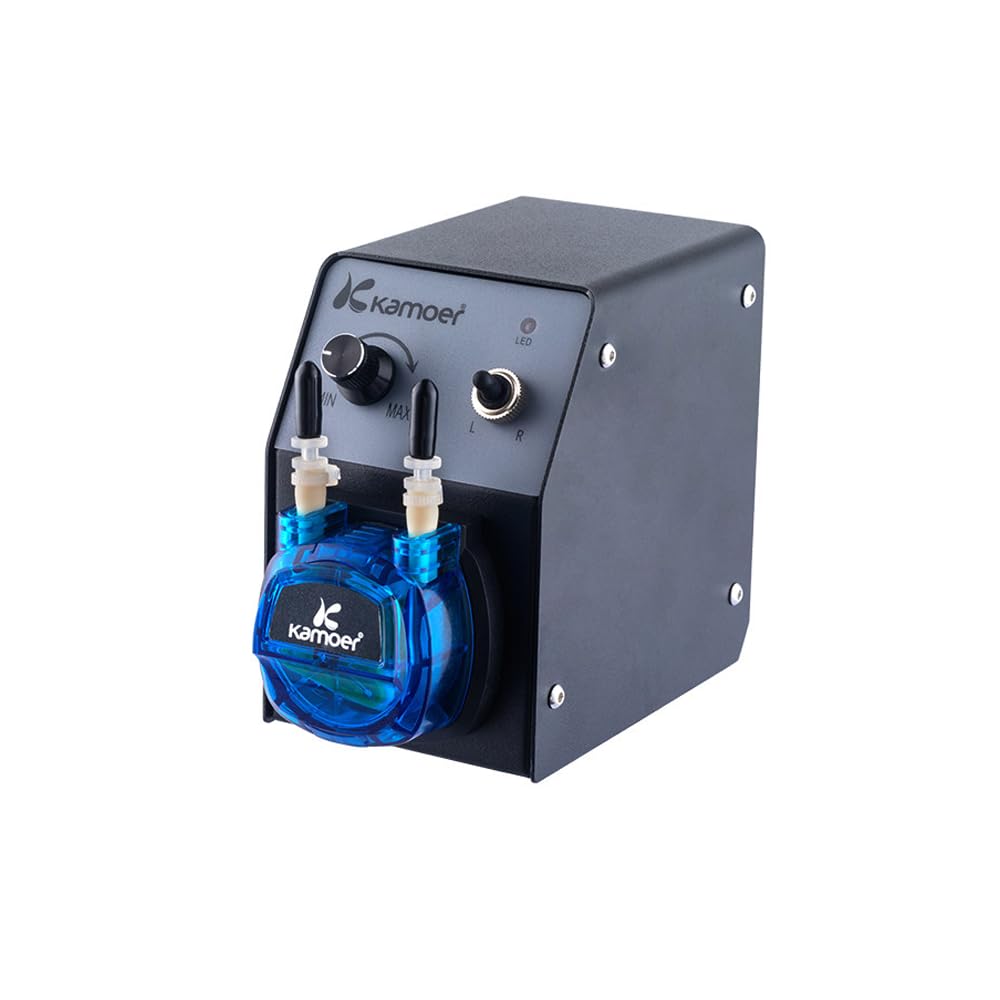 Peristaltische Dosierpumpe 12 V Kamoer kleine Flüssigkeitspumpe mit variabler Geschwindigkeit Für chemische Experimente im Labor, KCP PRO2 Norprene-Rohr: 3,2 mm × 6,4 mm, 40–210 ml/min, mit Netzteil
