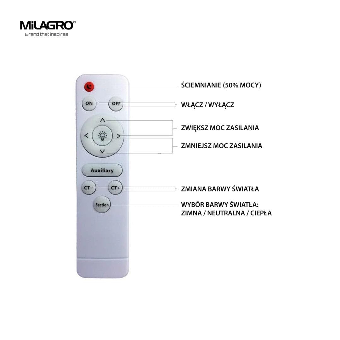 Milagro Plafon NAOMI SMART Ø 380 mm 24 W LED RGB lampa sufitowa lampa sufitowa