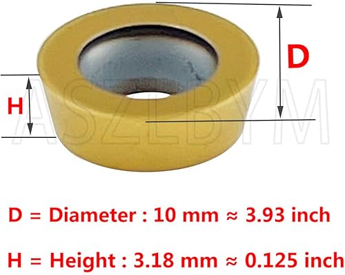 Miniatura 35 de 11 unids RPMT10T3 MOE R5 insertos de fresado de carburo indexable cortador de cuchilla con 5/8 "/16 mm SRDPN1616H10 Carburo indexable Herramientas