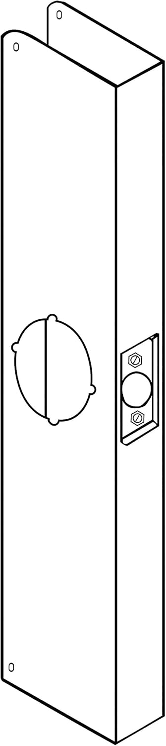 Don-Jo 20-CW S Satin Stainless Steel Wrap-Around Plate
