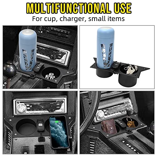 Portavasos con cargador USB para Chevrolet Camaro 1982-1992 miniatura 3