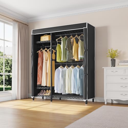 Image of VIPEK V2C Heavy Duty Clothes Rack with Black Upgraded Polyester Cover