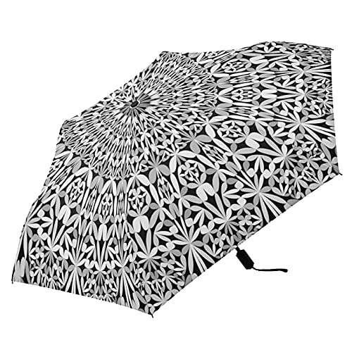 Parapluie pliable portable contre forte pluie et UV motif mandala
