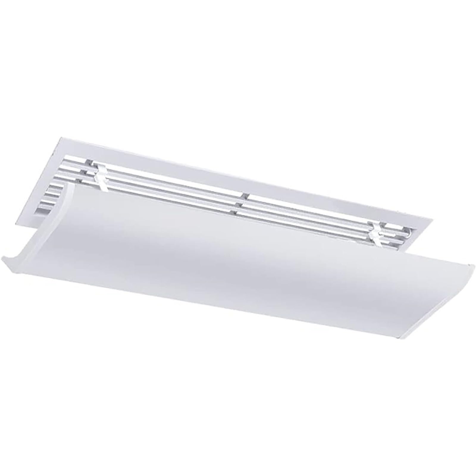 THE WHITE SHOP Air Conditioner Deflector Central AC Air Flow Deflector take precautions The Cold Air from Blowing Straight, Angle Adjustable, Easy Installation(7.8''×24.8'')