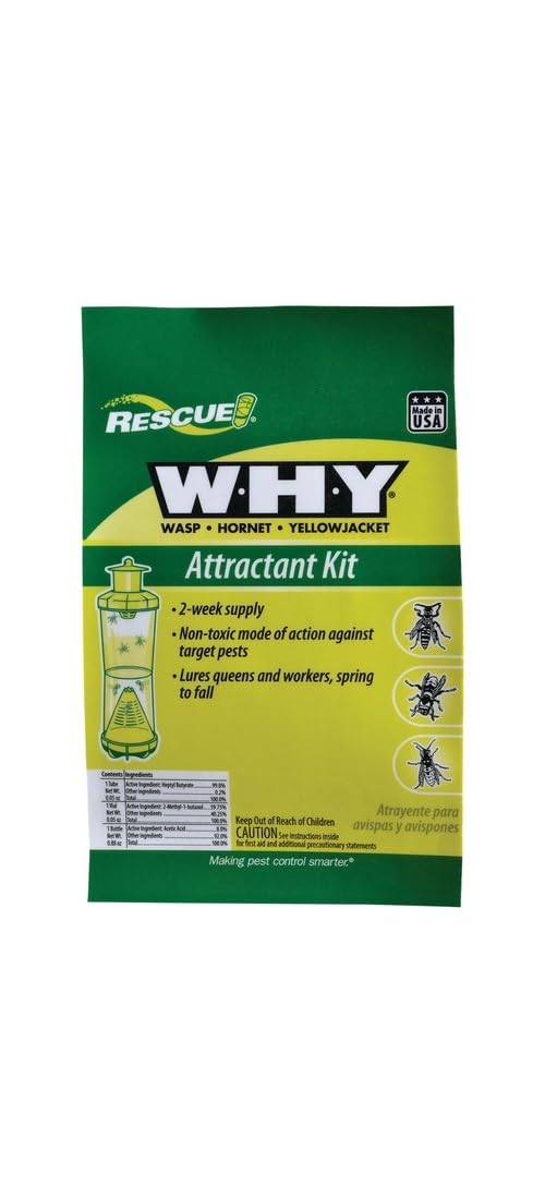 RESCUE! Non-Toxic Wasp, Hornet, Yellowjacket Trap (WHY Trap) Attractant Refill - 2 Week Refill - 3 Pack