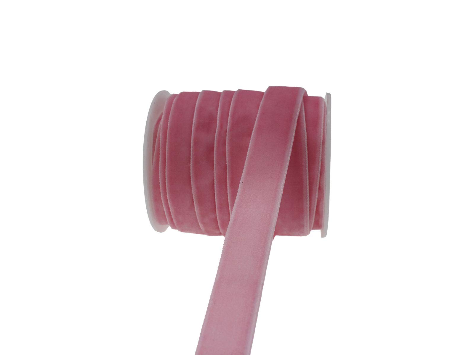 10 Yards 5/8 inch Assortment Velvet Ribbon Single Face Chocker Ribbon for Package Wrapping, Hair Bow Clips Making, Crafting Projects, Sewing, Baby Headbands, Wedding Decorations (#36Pink)