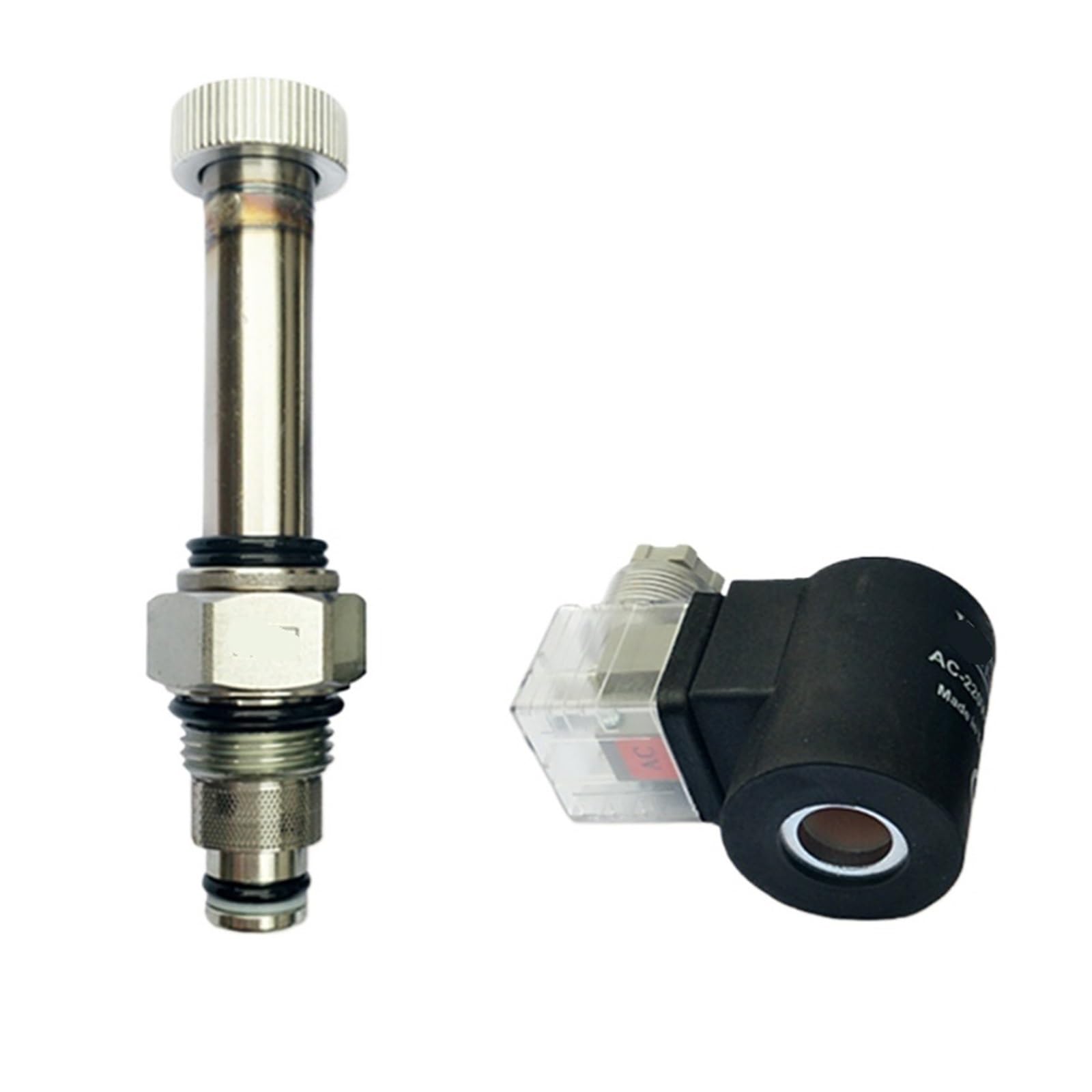 GQSHEIIRU CSV0201 Cartridge Coil Pressure Ac220v Dc24v Internal Hole 14mm Height 50mm(Coil valve stem,24VDC)