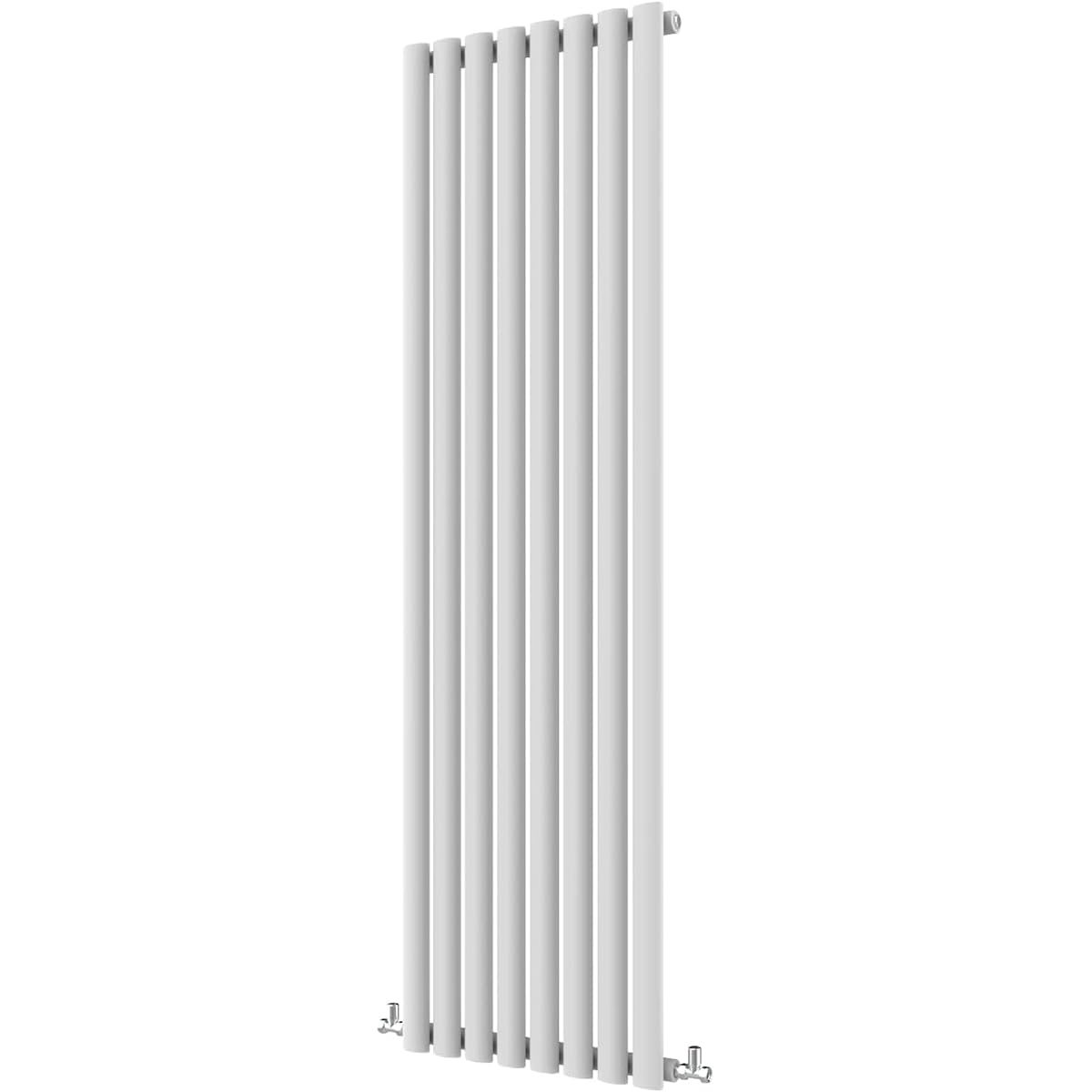 Radbliss Oval Column Vertical Radiator 1600x472mm White Single Central Heating Upright Tall Designer RAD