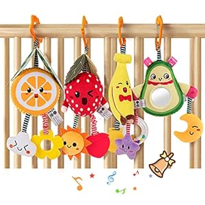 tumama opknoping fruit rammelaars speelgoed, avocado, banaan, sinaasappel en aardbei kinderwagen kinderbed wieg…