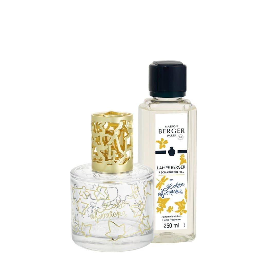 MAISON BERGER - Coffret Lampe Berger Pure Lolita Lempicka - Avec Recharge Parfum, Prête à l'Emploi - Parfume et Purifie - Diffusion Fine, Homogène et Longue Durée - Transparente