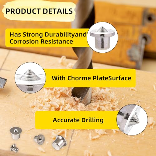 28 Pcs Dowel Pin Center Woodworking Alignment Tool, Wood Dowel Tenon Centers Points Pins Marker Drill Tool for Accurate Drilling - 6/8/10/12mm 3 28 Pcs Dowel Pin Center Woodworking Alignment Tool, Wood Dowel Tenon Centers Points Pins Marker Drill Tool for Accurate Drilling - 6/8/10/12mm - Image 3