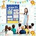 Alphabet Learning Pocket Chart, All About Letter Pocket Chart, ABC Letter Tracing & Sound Recognition Activity Wall Chart for Toddlers, Preschool & Homeschool Classroom Must Haves