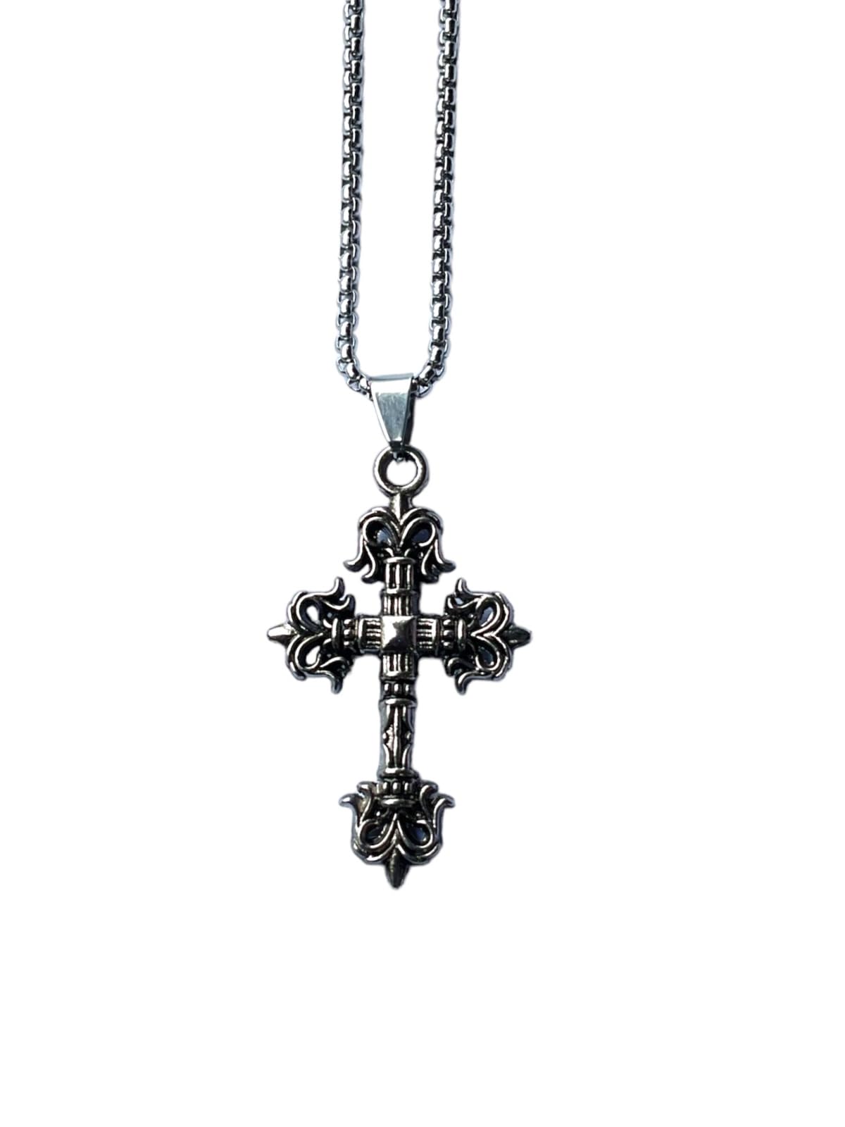 Elegant Attire Club Cross Pendant Necklace for Men & Women, Silver (B0D9YKLDVF) Amazon Price History, Amazon Price Tracker
