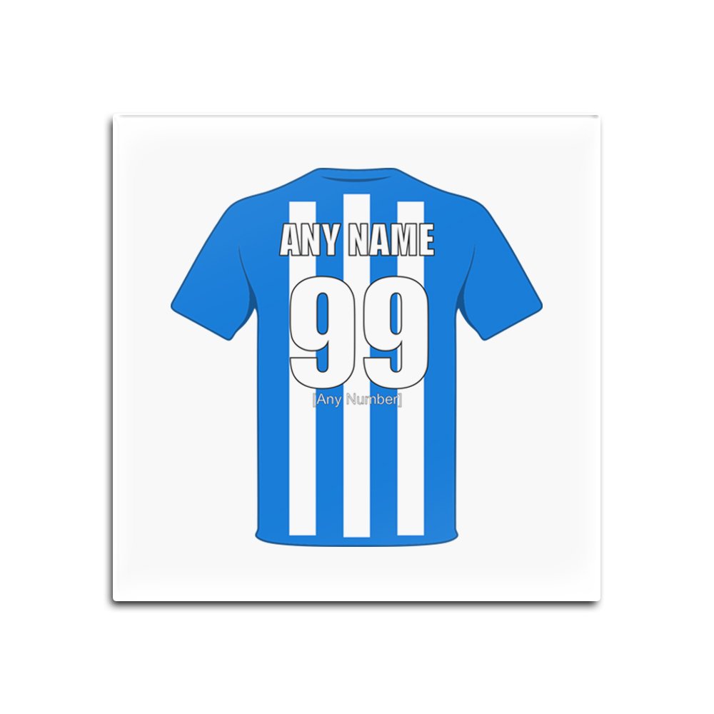 Dessous de verre Colchester United en carton brillant blanc carré par lot de 4