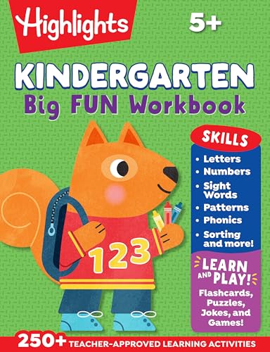 Kindergarten Big Fun Workbook: Kids Workbook with Tracing Worksheets, Alphabet Practice, Math Activities and Puzzles for Kindergarten Prep and Learning