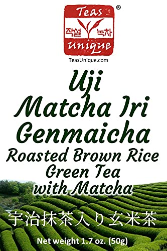 Miniatura 5 de Teas Unique Té verde japonés Kyoto-Nara Matcha Iri Genmaicha con arroz tostado y matcha, 8.82 oz