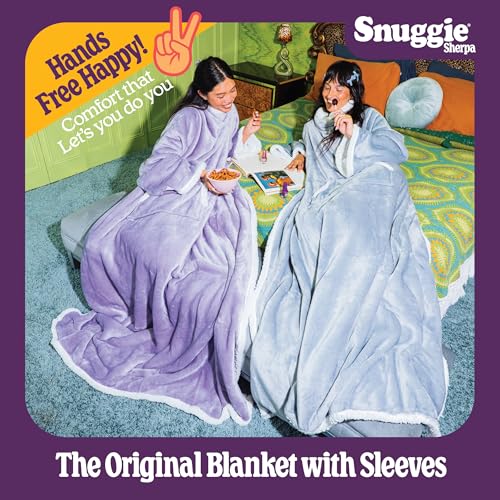 Image of Snuggie The Original Wearable Blanket With Sleeves & Pockets | Cozy Oversized Throw for Adult Men & Women | One Size, 71x54