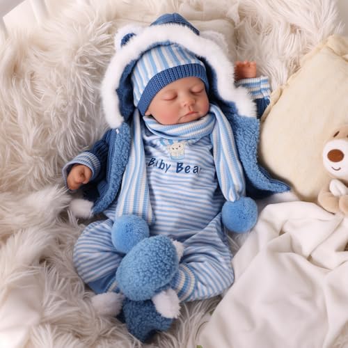 Muñeco bebé reborn realista de 20 pulgadas para niños miniatura 4