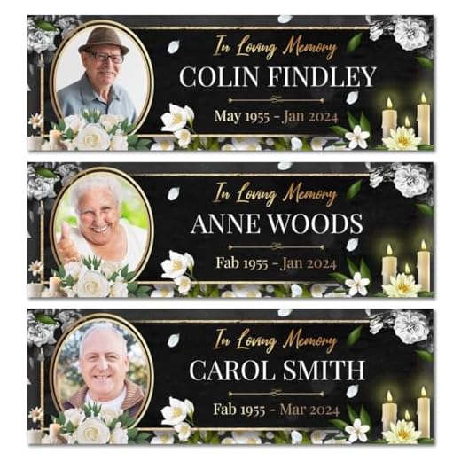 Personalized Memorial Funeral Banners