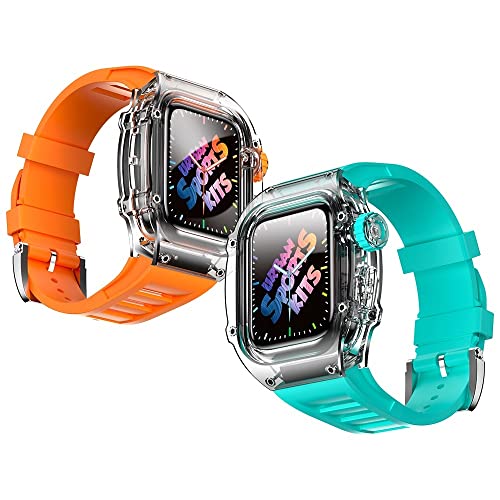 Correa de repuesto deportiva e impermeable con bisel para Apple Watch Series 9 y 8 4