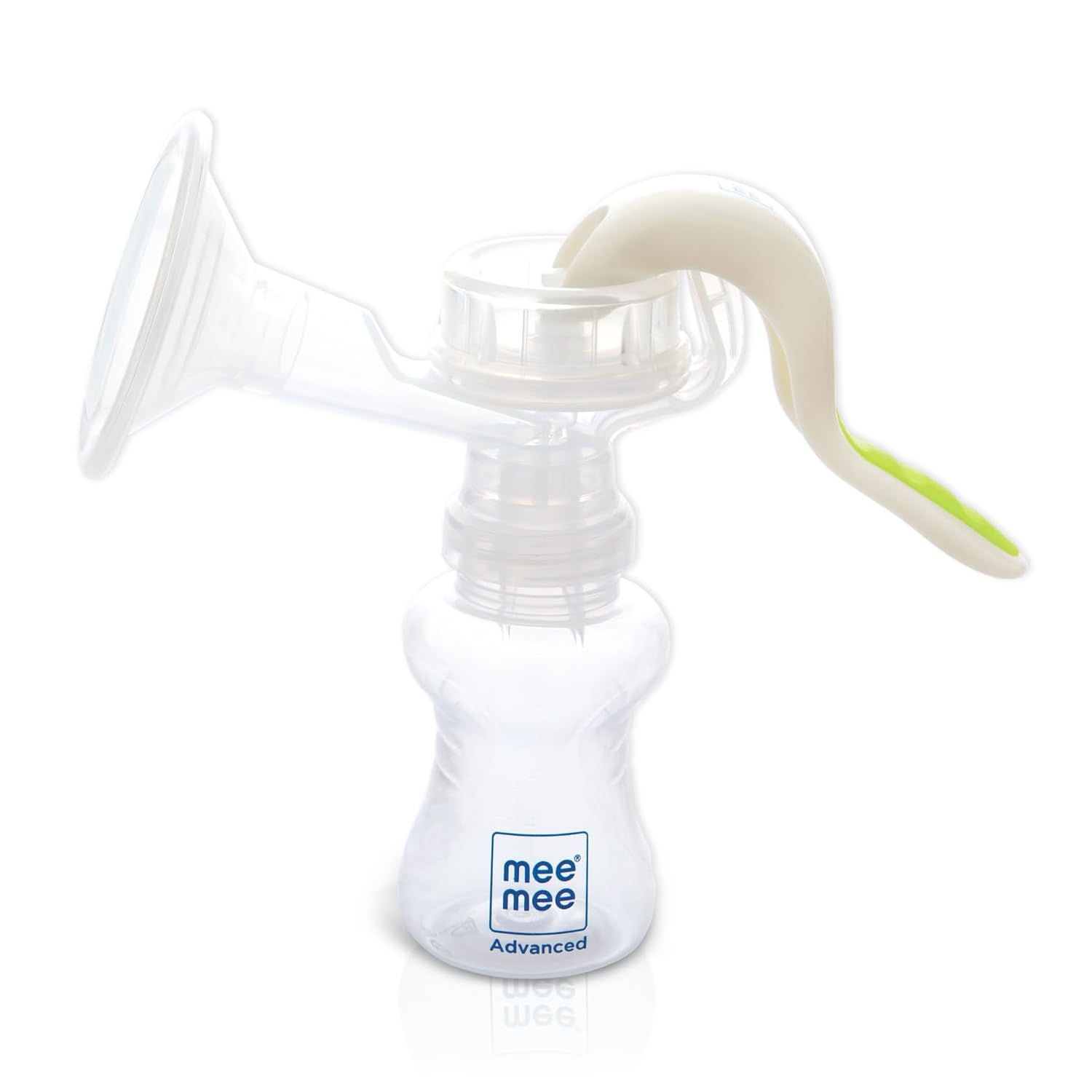 Mee Mee Manual Breast Pump 150 ML | Breast pump for feeding mothers | BPA-Free, Soft Silicone Shield | Portable & Easy to Clean with Overflow Preventer Silica Gel Cup