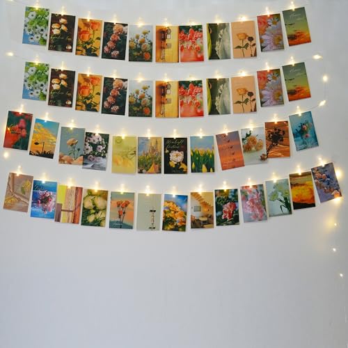 MUXIJIA 8 Modi USB-Fernbedienung LED Fotoclips Lichterkette für Zimmer Deko, 5M 50LEDS Lichterkette mit 30 Klammern und 10 Non-trace Nägel für Wohnzimmer, nWeihnachten, Hochzeiten (Warm Weiß) MUXIJIA 8 Modi USB-Fernbedienung LED Fotoclips Lichterkette für Zimmer Deko, 5M 50LEDS Lichterkette mit 30 Klammern und 10 Non-trace Nägel für Wohnzimmer, nWeihnachten, Hochzeiten (Warm Weiß)