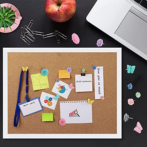 Lyroo 50 Pcs Push Pins Flower Thumb Tacks Cute Butterfly Pin Board Push Pins For Cork Board Wall Cute Desk Decor Office Accessories For Women Decorations Corkboard Wall Artwork Crafts #TOP5