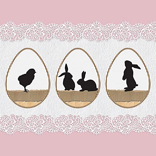 20 Stück Oster-Servietten Tiere Vintage Design – 33x33 Cm, 3-lagig, Perfekte Tischdeko Für Ostern