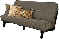 Vista 10 de Kodiak Furniture Carson - Juego de marco de futón y colchón de tamaño matrimonial, marco de futón de madera con acabado marrón Java con colchón