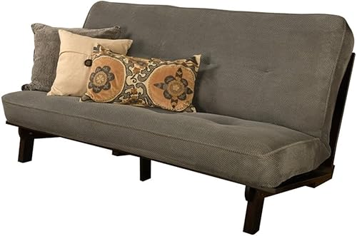 Miniatura 10 de Kodiak Furniture Carson - Juego de marco de futón y colchón de tamaño matrimonial, marco de futón de madera con acabado marrón Java con colchón