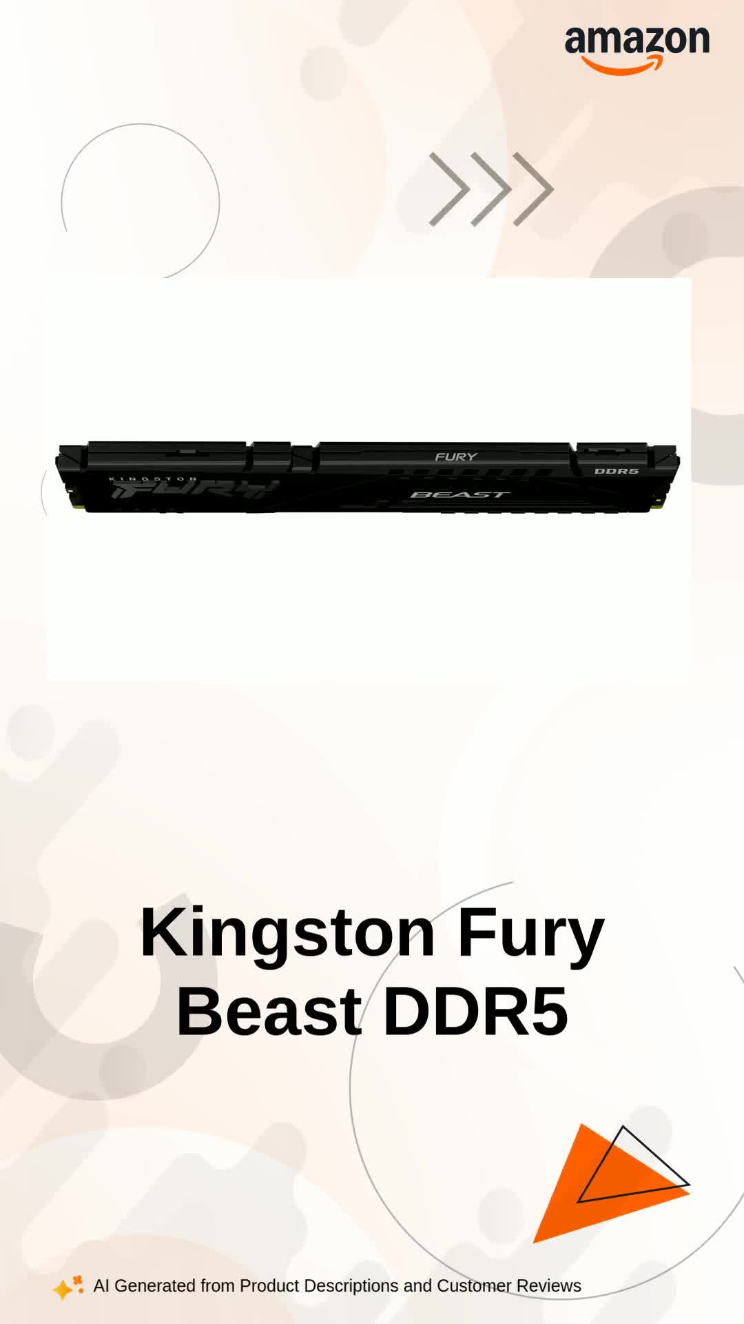 Kingston Fury Beast Black DDR5 Computer Memory Single Module