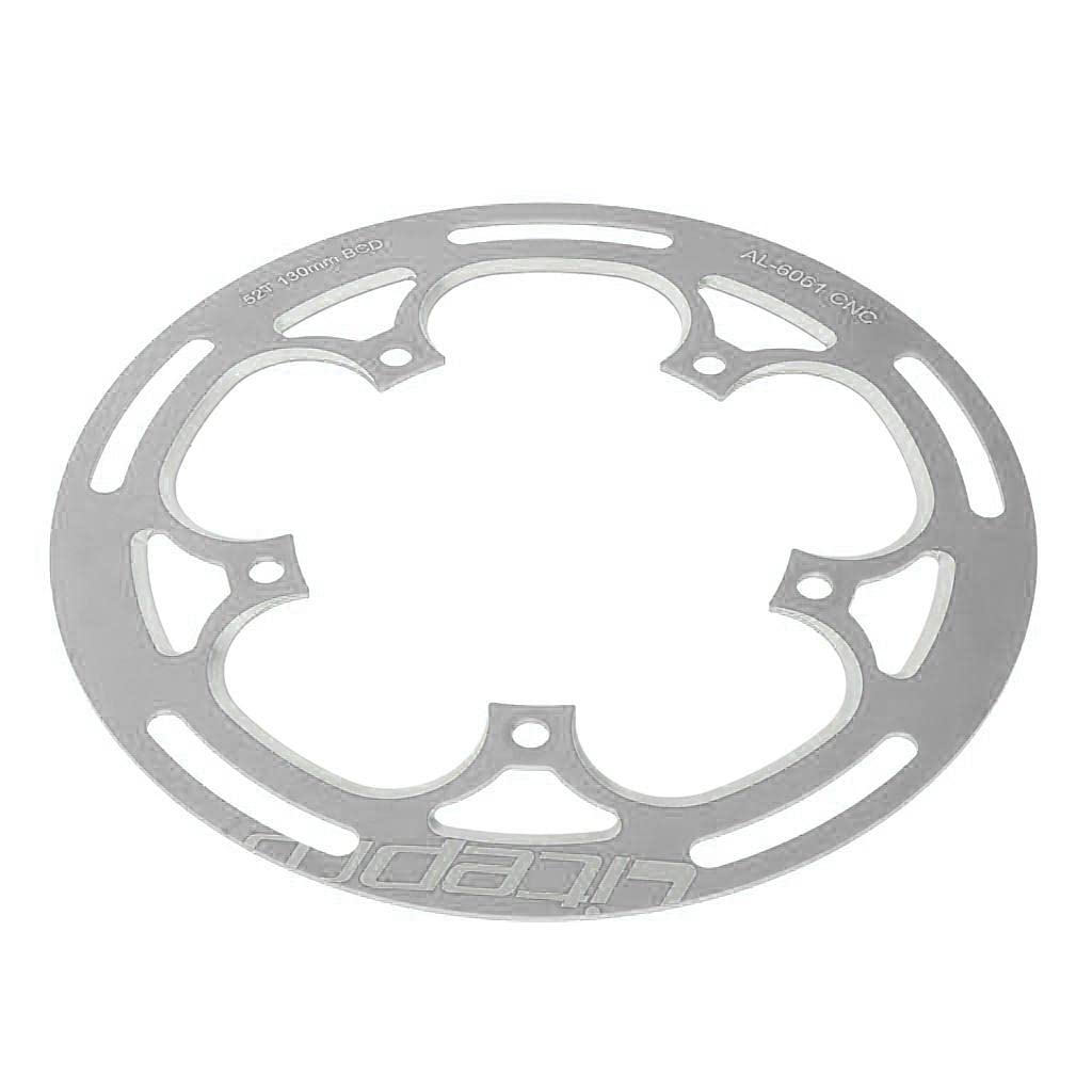 F Fityle Alloy Road Bike Chainring Guard - BCD 130mm / 52 , Silver