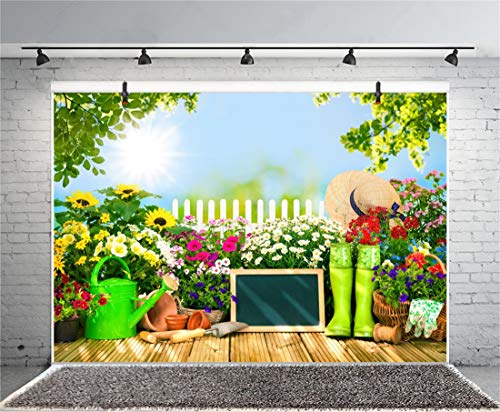 Fondo fotográfico AOFOTO 8x6ft jardín primaveral verde miniatura 4