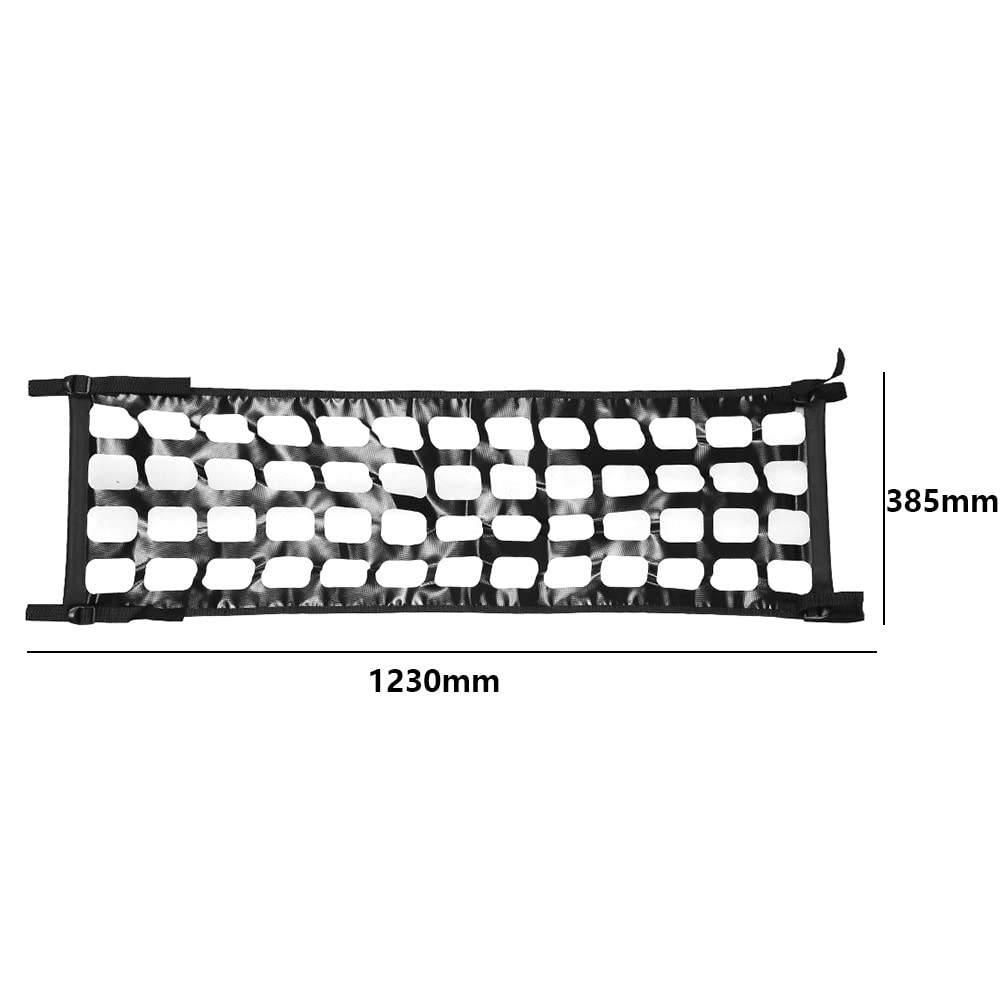 Porte-Bagages Voiture Filet Porte Arrière Universel pour Camionnette Compacte Taille Moyenne 48x15 Pouces Durable Multifonctionnel Classique Railing