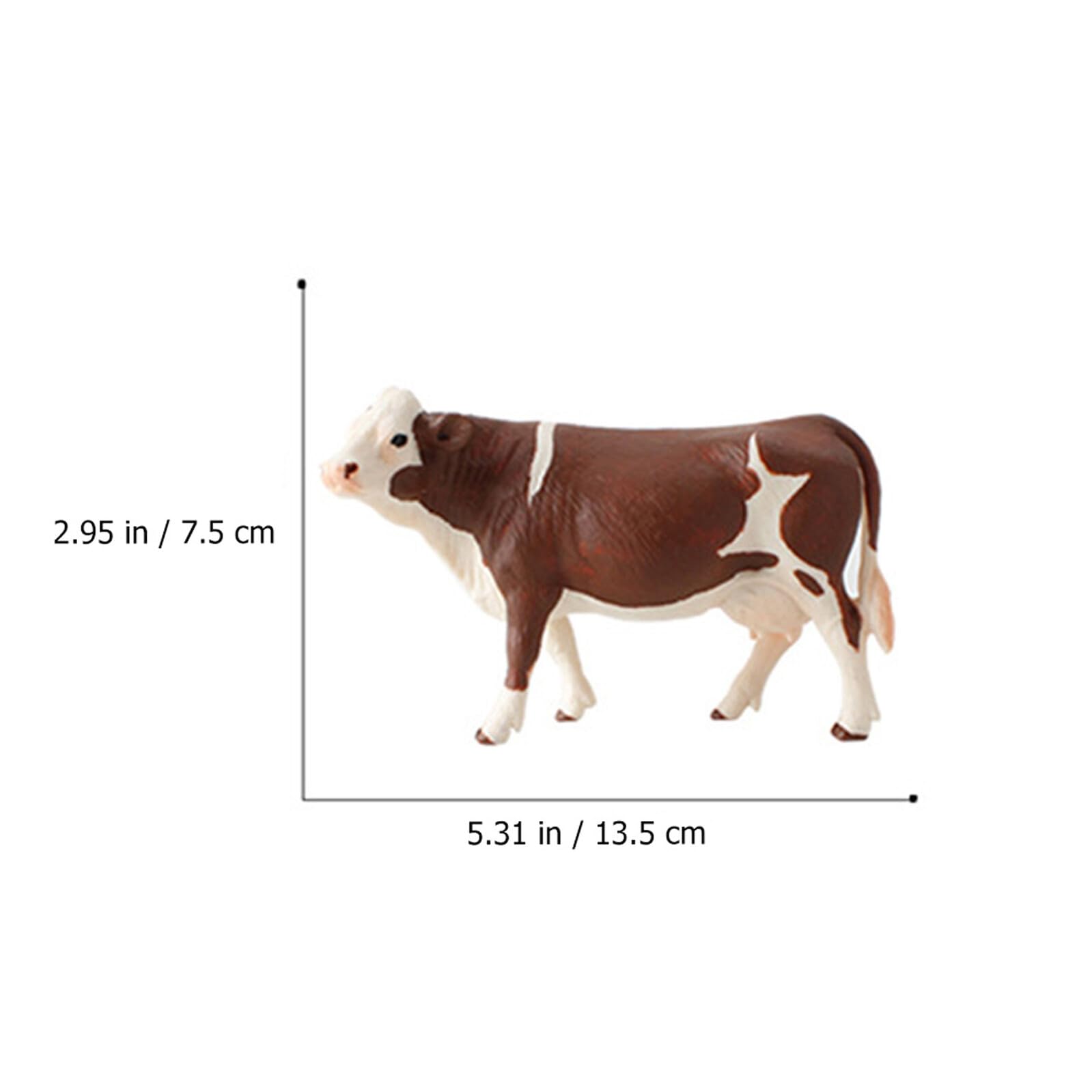 Set di 4 Pezzi di Animali da Fattoria Simulati in Pvc Bianco | Giocattolo Educativo, Adatto a Bambini, per Stimolare Immaginazione e Competenze Cognitive