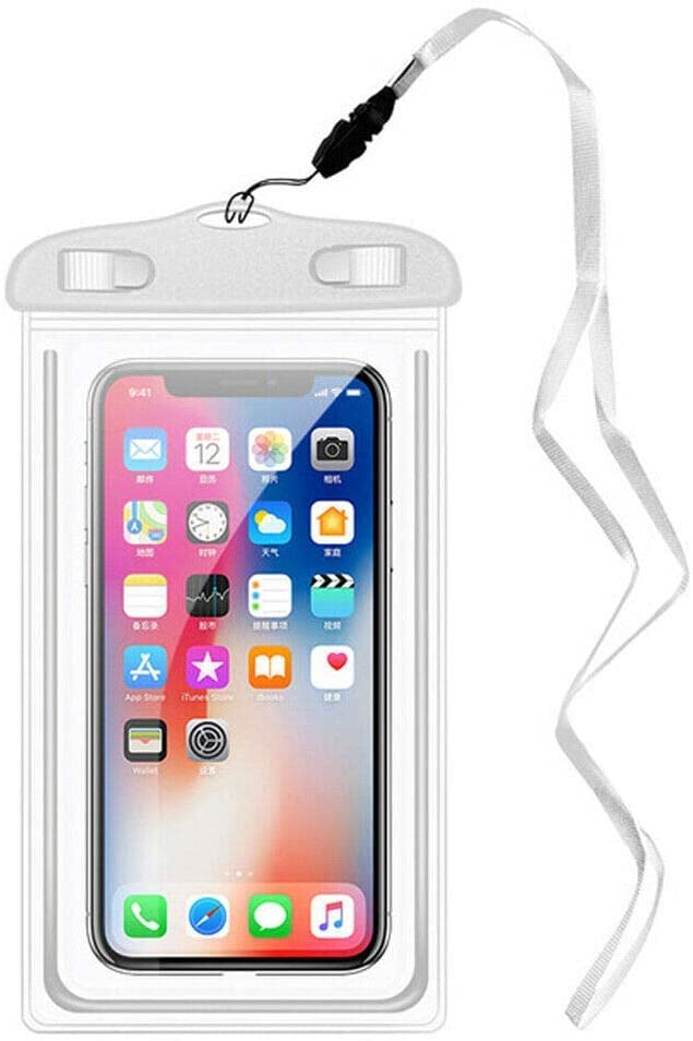 iVoltaa TPU+Plastic Universal Waterproof Case Pouch Dry Bag For Most Mobiles & Accessories With Lanyard -White (B0BBGFX4GK) Amazon Price History, Amazon Price Tracker