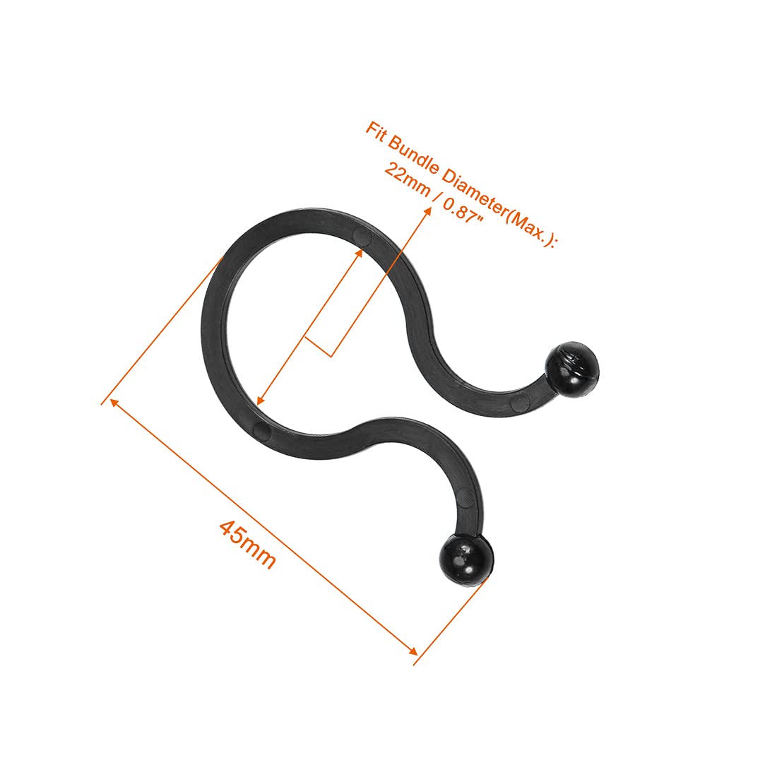 Sourcing Map Twist Lock Kabelbinder – 100 Stück, Weiß, Nylon, Für Kabel Bis 7.3 Mm