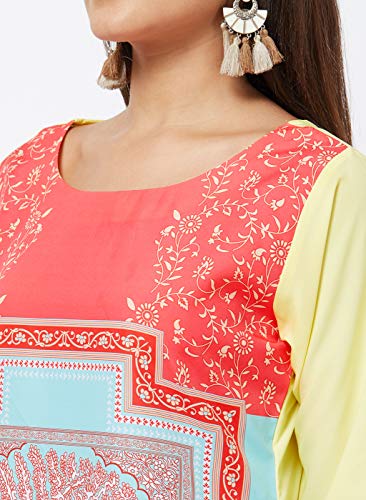 Image of LookMark Womens Printed Crepe A-Line Kurti (Pack of 2 Kurti)