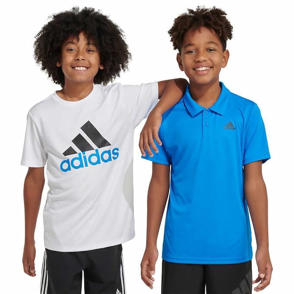 Amazon.com: Adidas Boys' Active Shirts, 2 Pack, Polo and T-Shirt (US,  Alpha, Large, Regular, Blue/White): Clothing, Shoes \u0026 Jewelry