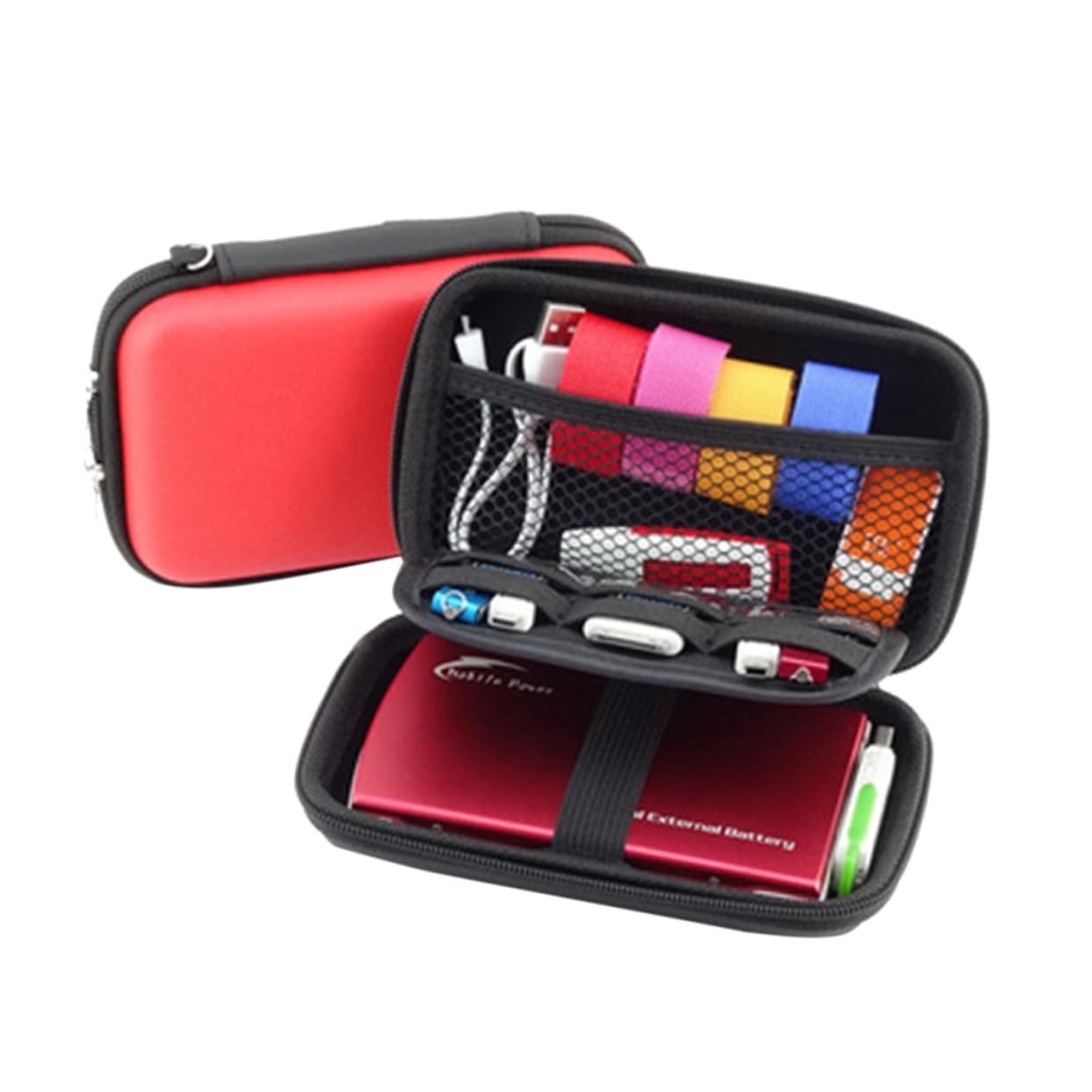 UPKOCH 3piezas Organizador De Accesorios Electrónicos Rojo Bolsa De Almacenamiento Portátil para Viajes para Cables Cargadores y Gadgets Protección y Orden Tus Viajes