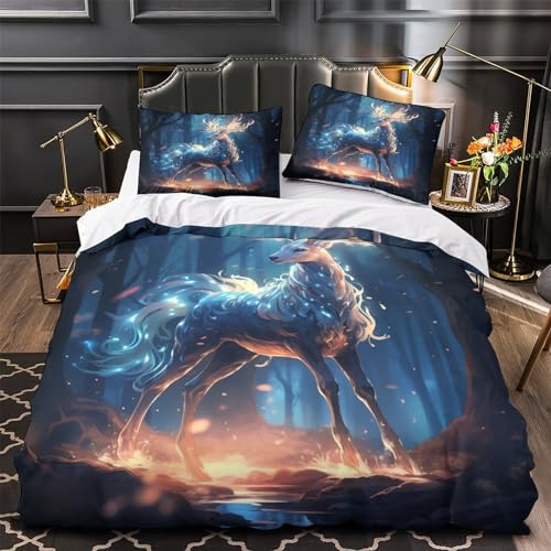 Ensemble de literie housses de couettes double 200x200cm microfibre IOFEER - 4