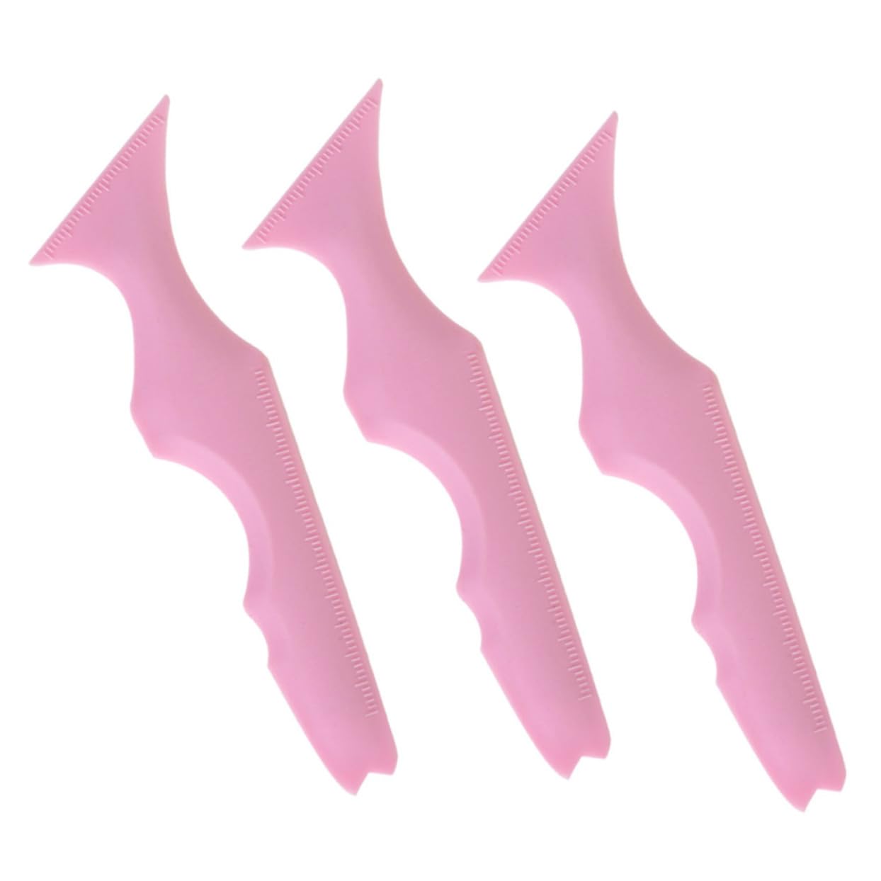 Healeved Set Di 4 Stencil Per Sopracciglia Per Trucco Righello Per Eyeliner Stencil Per Ombretto Angolati in Silicone Per Donne 3 Pezzi * 4