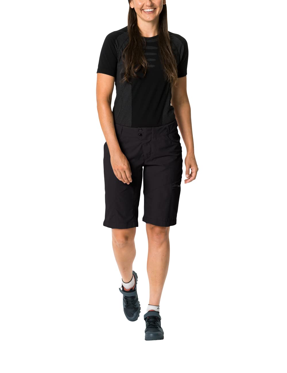VAUDE Hose Damen Tamaro Shorts II – Fahrradhose für Damen, MTB Shorts, Gepolsterte Fahrradshorts, Atmungsaktive und Nachhaltige Radlerhose für Fahrradtouren