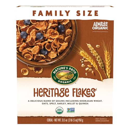 Nature's Path Organic Heritage Flakes® Cereal, 33.5 oz (Pack of 4), Non-GMO