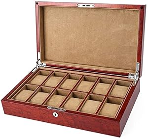 Lshaobo Elegante Uhrenaufbewahrungsbox 6/12 Fächer