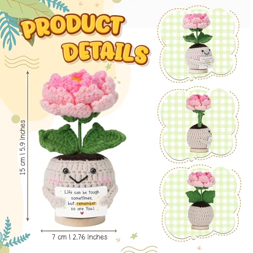 Crochet HEXMOZ Little Reminder, muñeco de ganchillo artesanal para regalo 3