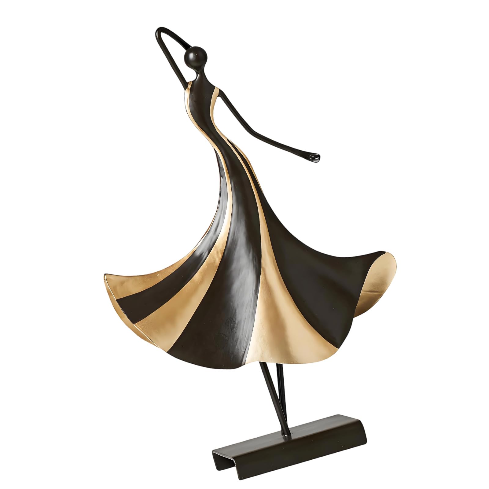 our fave Ballet Girl Sculpture Metal Ballet Girl Figurine Decoration for Mantels Tabletop Bookshelf Display Birthday Gift Metal Dance Dancer Sculpture