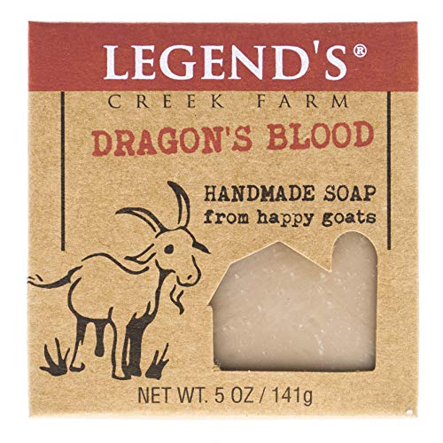 Legend’s Creek Goat Milk Soap, Moisturizing Cleansing Bar, For Sensitive Skin, 5 Oz (Dragon's Blood)