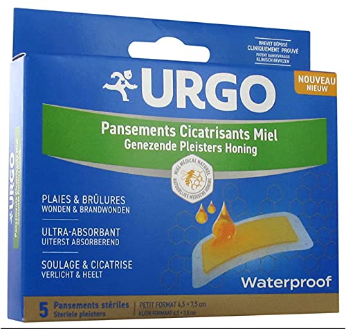 URGO APOSITOS ESTÉRILES | CICATRIZANTES Y CURATIVOS | CON MIEL | 5 PARCHES